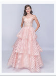 Nina Canacci 1435 Spaghetti Strap Ballgown With Tiers