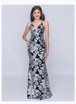 Nina Canacci 1436 Halter Gown With  Crisscross Back