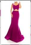 Odrella 8245 Magenta Crepe Twill 2 Piece Evening Gown