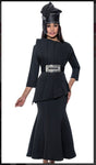 Stellar Looks 1672 2PC  3/4 Inch Sleeves A-Line Skirt Suit Ready For Church