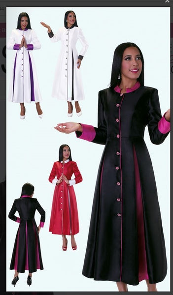 Tally Taylor 4544 1pc Silk Look Fabric Cassock Robe For Church - Jazmine & Yazmine Designer Boutique