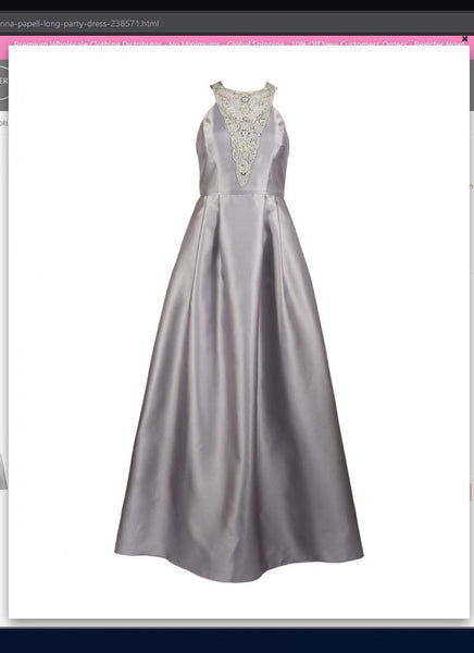 Adrianna Papell AP1e203176 Silver Jacquard Gown