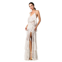 White Layered Maxi Dress - Jazmine & Yazmine Designer Boutique