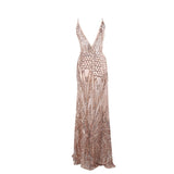 Gold Sequin Evening Gown - Jazmine & Yazmine Designer Boutique