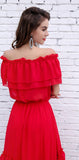 Red Maxi Dress - Jazmine & Yazmine Designer Boutique