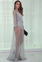 Silver Glitter Backless Dress - Jazmine & Yazmine Designer Boutique